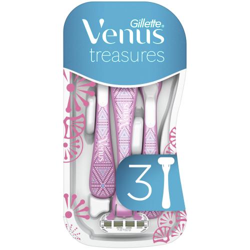 Gillette Venus Treasures Disposable Razors Γυναικεία Ανταλλακτικά Ξυραφάκια 3 Τεμάχια